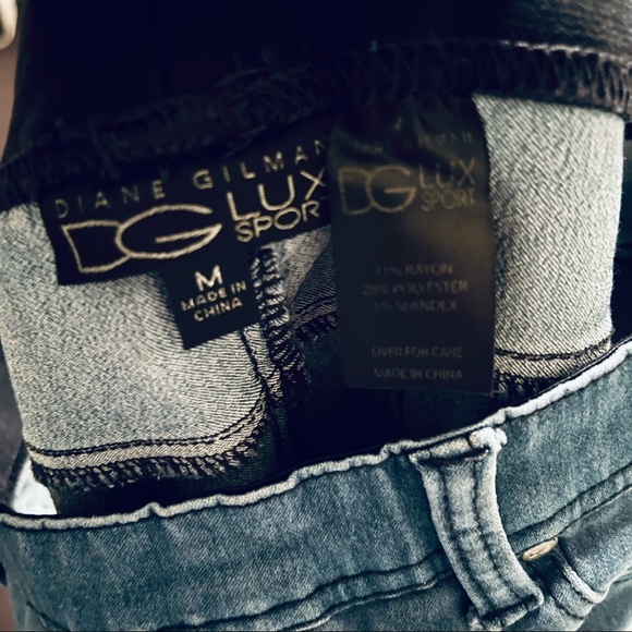 DG Diane Gilman Lux Sport Cropped Slim Stretch Cotton Denim Jeggings. Size M. - Picture 10 of 11